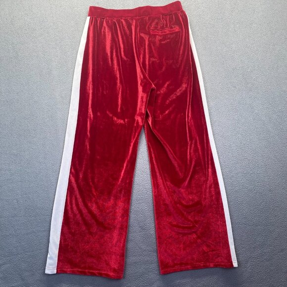 Y2K Velvet Red Size XXL Pants ,Womens Pants,Drawstring,Pockets - Picture 2 of 9
